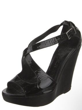 Burberry Black Patent Platforms